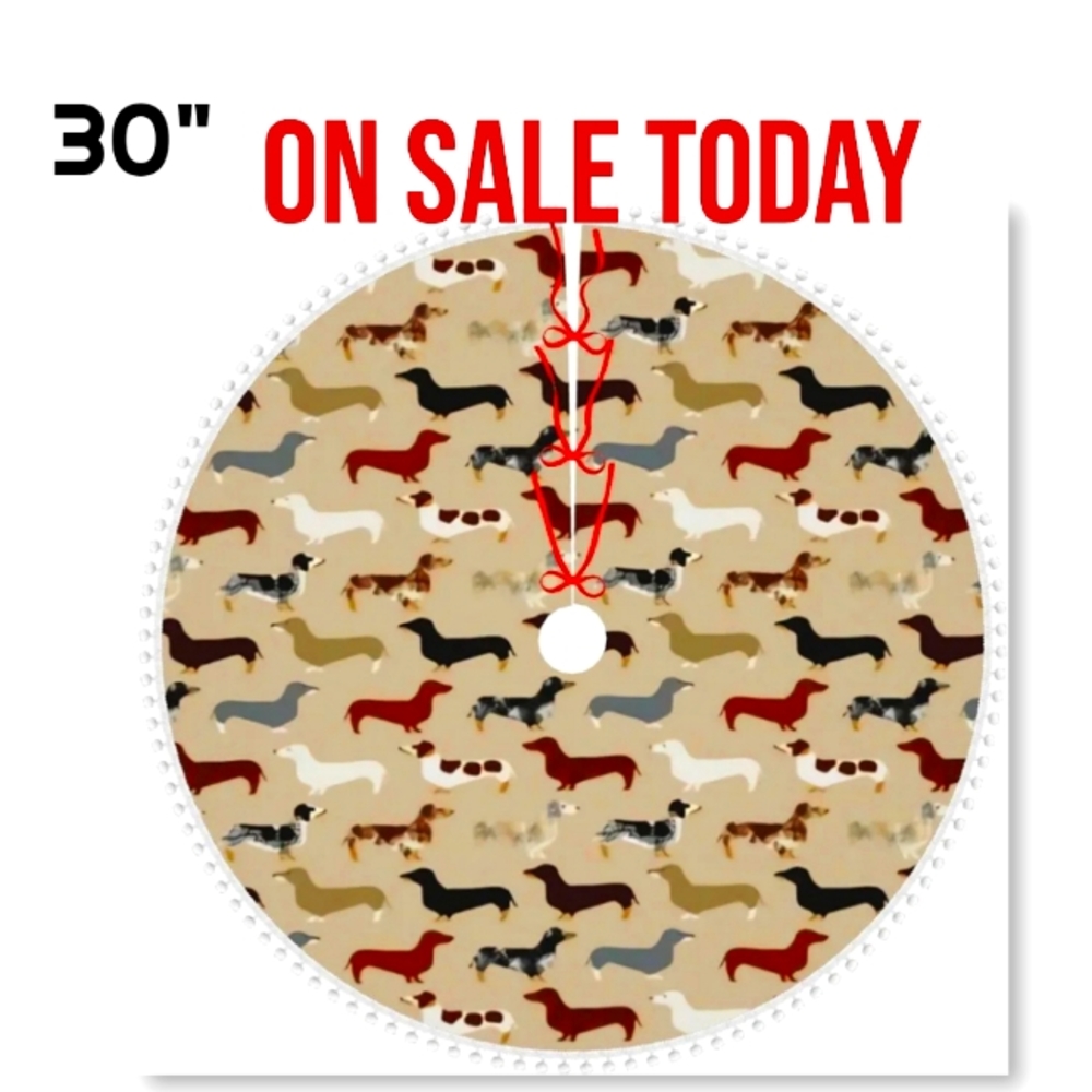 Christmas Dachshund Christmas Tree Skirt